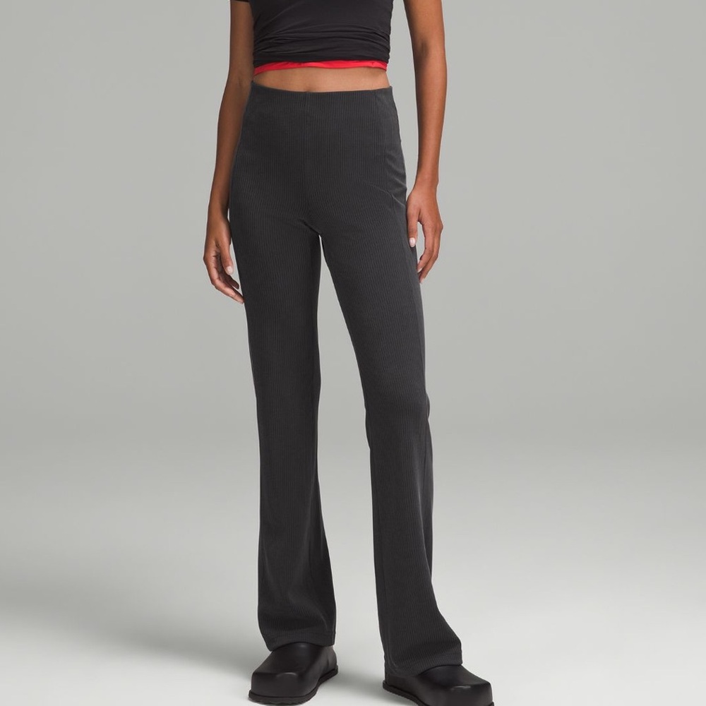 Lululemon Brushed Softstream Ribbed Zip Flare Pant 32.5”
